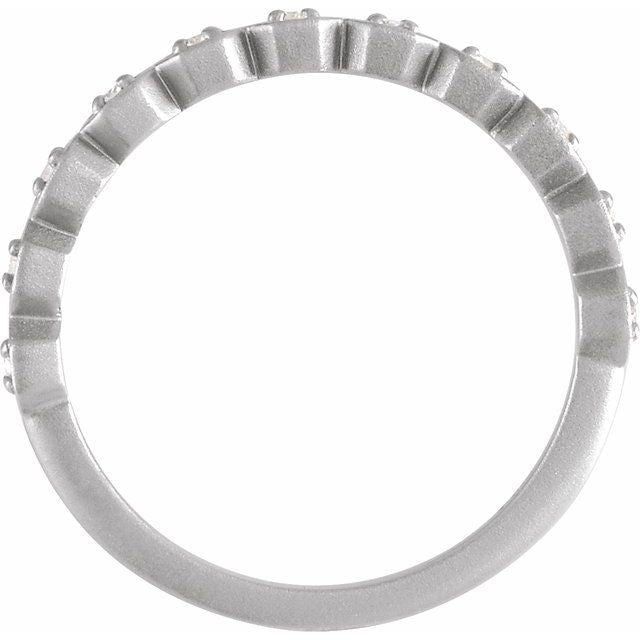 14K White 1/6 CTW Diamond Anniversary Band - Balacia