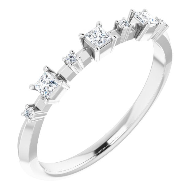 14K White 1/6 CTW Diamond Anniversary Band - Balacia