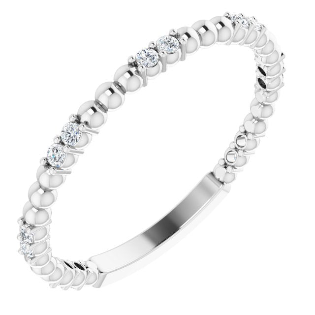 14K White 1/6 CTW Diamond Anniversary Band - Balacia
