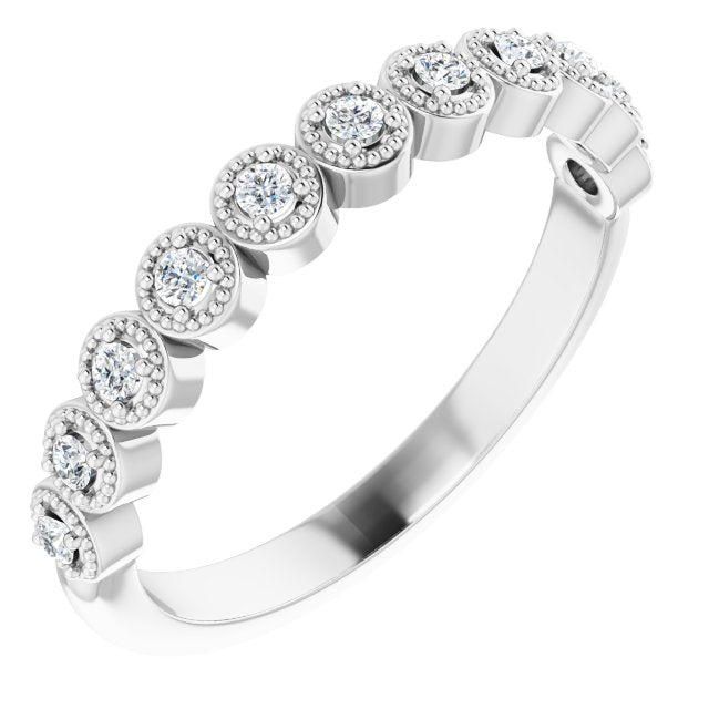 14K White 1/6 CTW Diamond Anniversary Band - Balacia