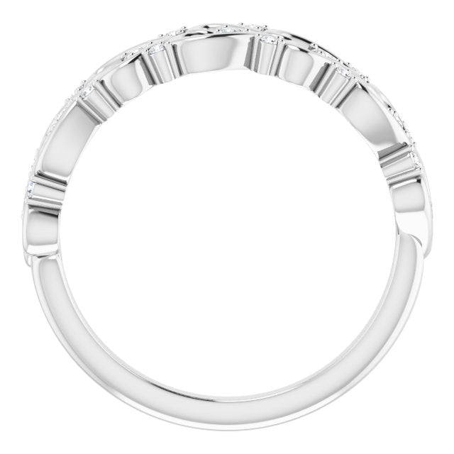 14K White 1/6 CTW Diamond Anniversary Band - Balacia