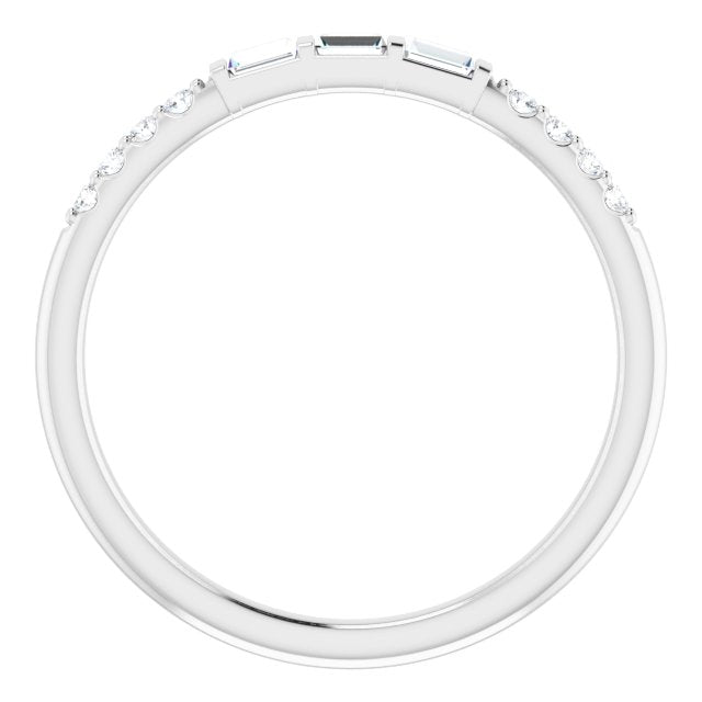 14K White 1/6 CTW Diamond Anniversary Band - Balacia