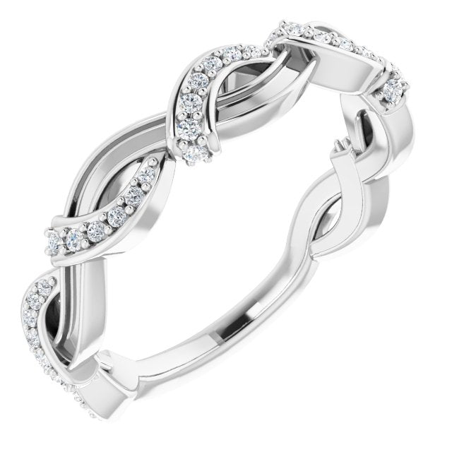 14K White 1/6 CTW Diamond Anniversary Band - Balacia
