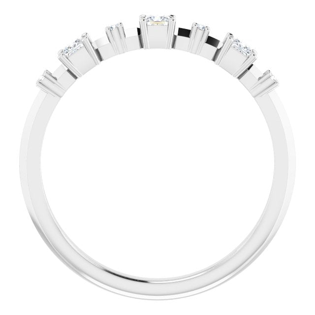 14K White 1/6 CTW Diamond Anniversary Band - Balacia