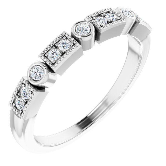 14K White 1/6 CTW Diamond Anniversary Band - Balacia