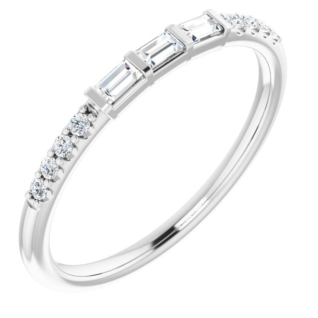 14K White 1/6 CTW Diamond Anniversary Band - Balacia