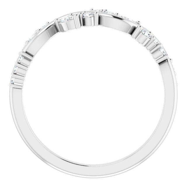 14K White 1/6 CTW Diamond Anniversary Band - Balacia