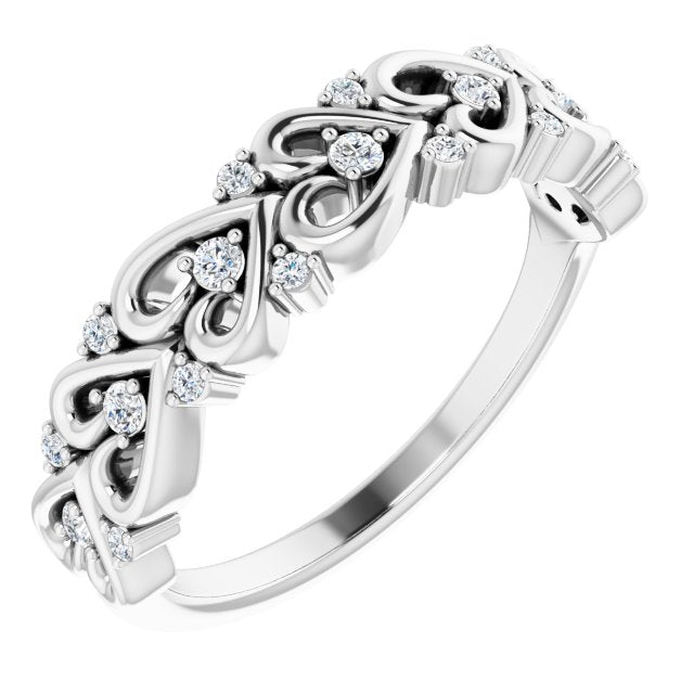 14K White 1/6 CTW Diamond Anniversary Band - Balacia
