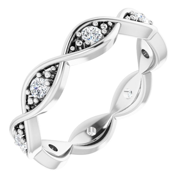 14K White 1/6 CTW Diamond Eternity Band - Balacia