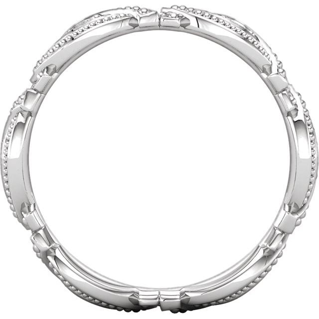 14K White 1/6 CTW Diamond Eternity Band - Balacia