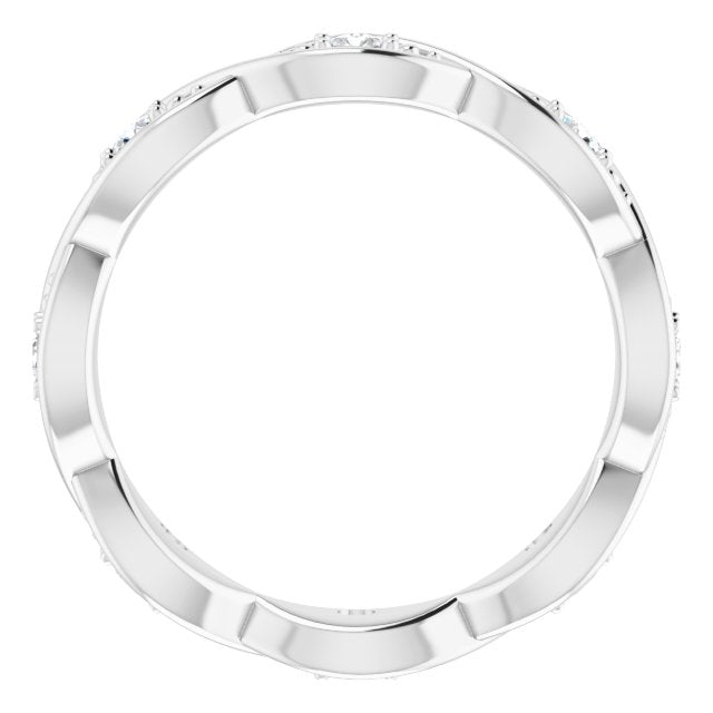 14K White 1/6 CTW Diamond Eternity Band - Balacia