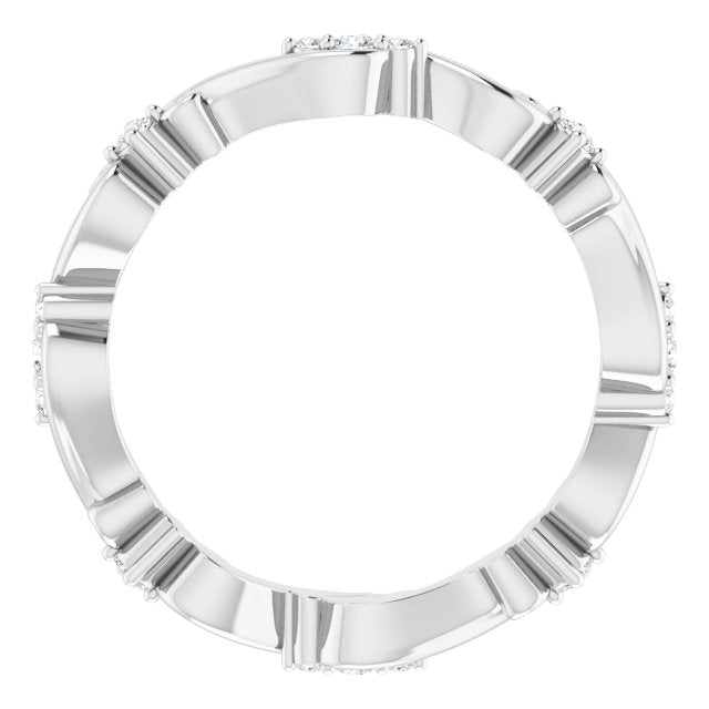 14K White 1/6 CTW Diamond Eternity Band - Balacia
