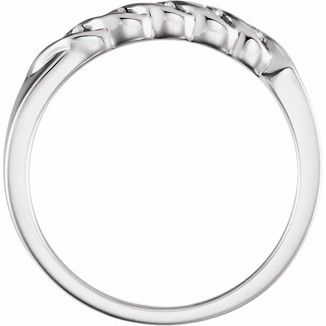 14K White 1.7 mm Five - Stone Anniversary Band - Balacia