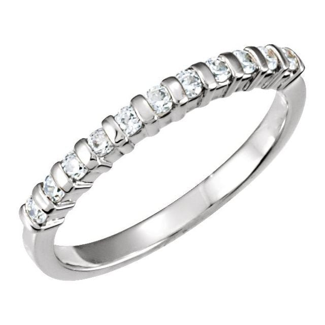 14K White 1.7 mm Round Anniversary Band - Balacia