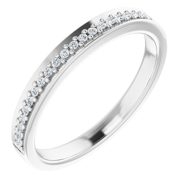 14K White 1/8 CTW Diamond Anniversary Band - Balacia