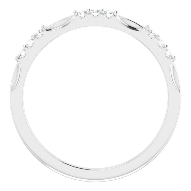 14K White 1/8 CTW Diamond Anniversary Band - Balacia