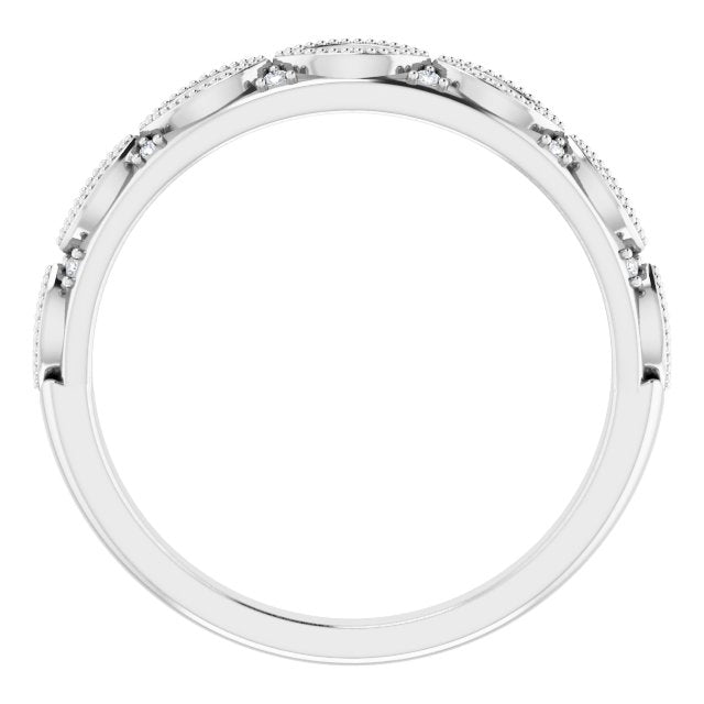 14K White 1/8 CTW Diamond Anniversary Band - Balacia