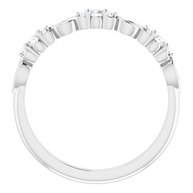 14K White 1/8 CTW Diamond Anniversary Band - Balacia