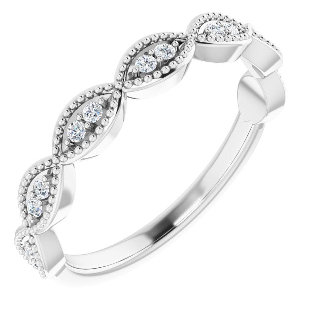 14K White 1/8 CTW Diamond Anniversary Band - Balacia