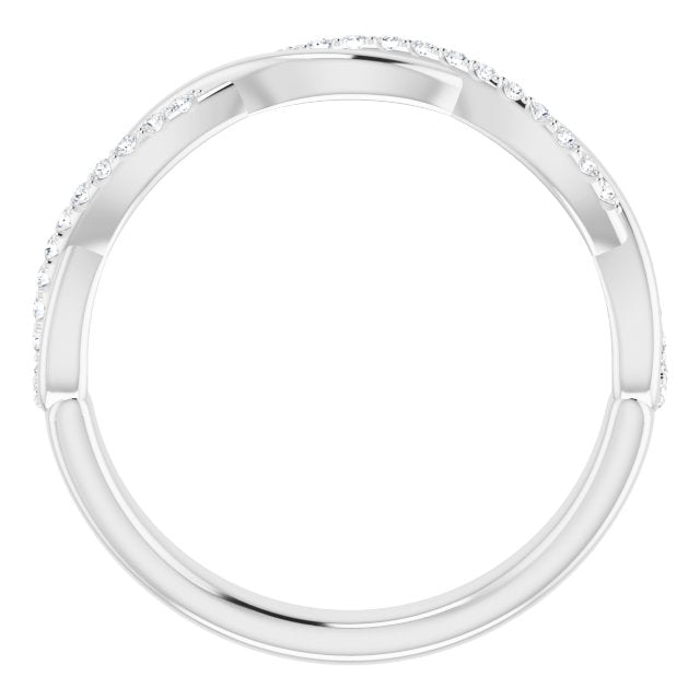 14K White 1/8 CTW Diamond Anniversary Band - Balacia