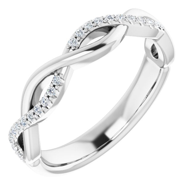 14K White 1/8 CTW Diamond Anniversary Band - Balacia