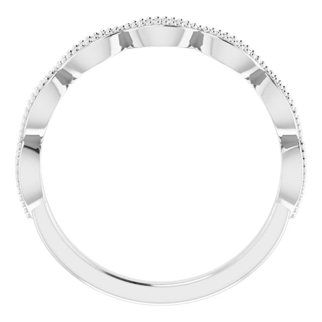 14K White 1/8 CTW Diamond Anniversary Band - Balacia