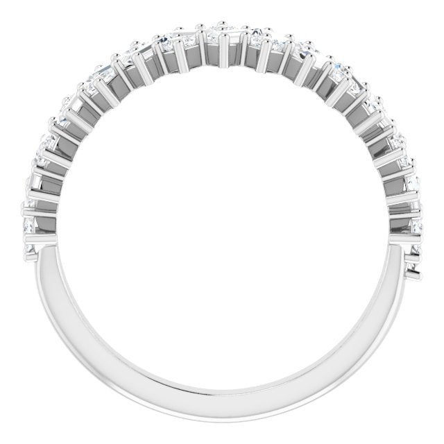 14K White 1/8 CTW Diamond Eternity Band - Balacia
