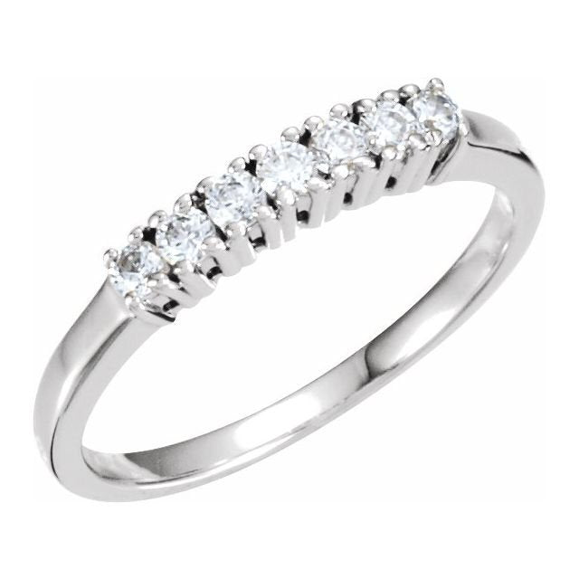 14K White 2.2 mm Round Anniversary Band - Balacia