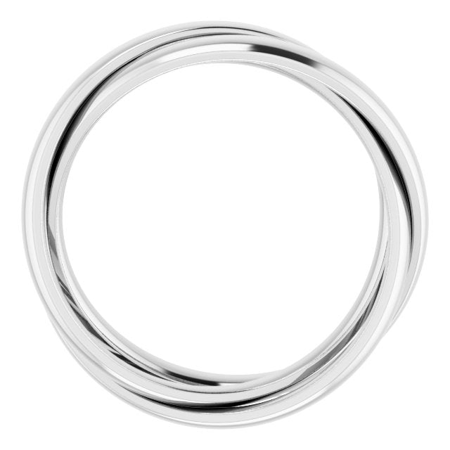 14K White 2.4mm Three Band Rolling Ring - Balacia