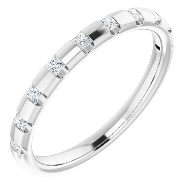 14K White 2.5 mm Square Anniversary Band - Balacia