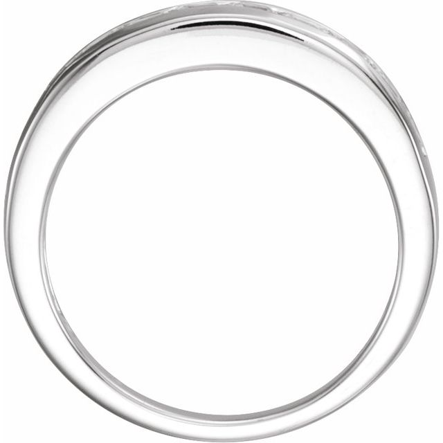 14K White 2.5x2.5 mm Square Channel - Set Anniversary Band - Balacia