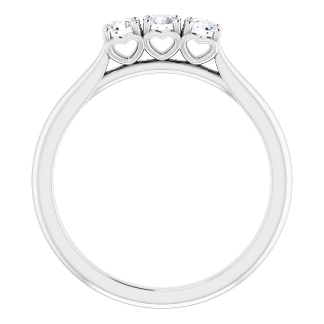 14K White 3 mm Round 1/3 CTW Diamond Anniversary Band - Balacia