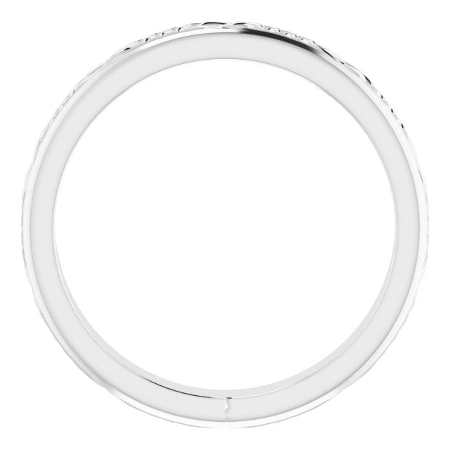 14K White 3.2 mm Celtic - Inspired Band - Balacia