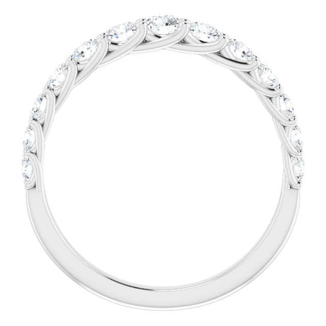 14K White 3/4 CTW Diamond Anniversary Band - Balacia