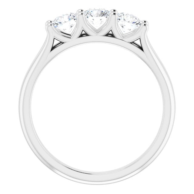 14K White 3/4 CTW Diamond Anniversary Band - Balacia