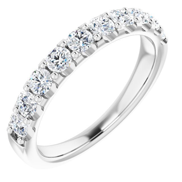 14K White 3/4 CTW Diamond Anniversary Band - Balacia