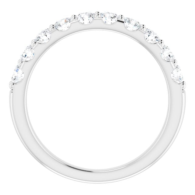 14K White 3/4 CTW Diamond Anniversary Band - Balacia