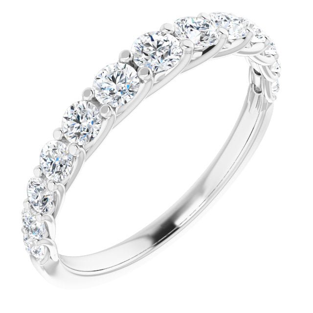14K White 3/4 CTW Diamond Anniversary Band - Balacia