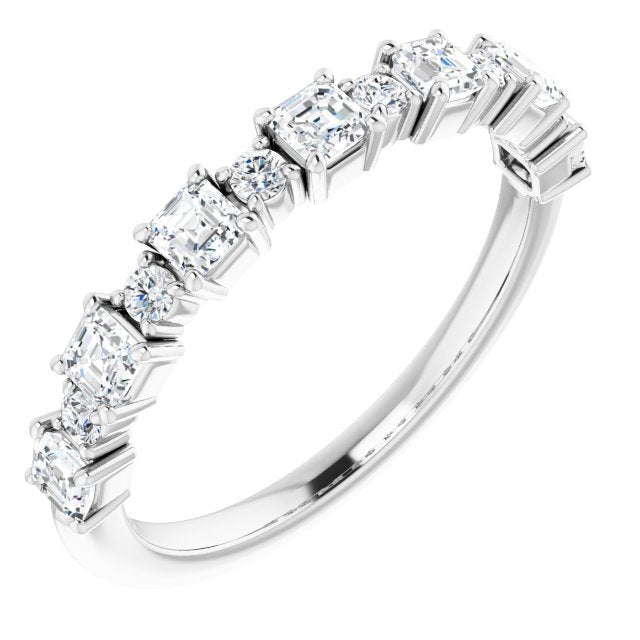 14K White 3/4 CTW Diamond Anniversary Band - Balacia
