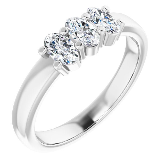 14K White 3/4 CTW Diamond Anniversary Band - Balacia