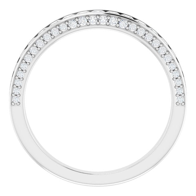 14K White 3/4 CTW Diamond Anniversary Band - Balacia