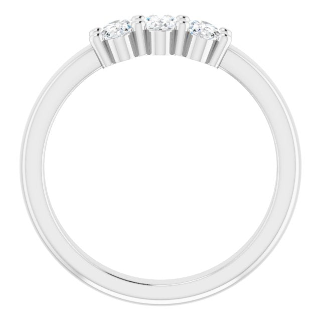 14K White 3/4 CTW Diamond Anniversary Band - Balacia