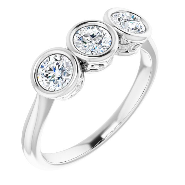 14K White 3/4 CTW Diamond Anniversary Band - Balacia