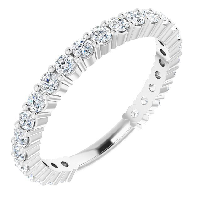 14K White 3/4 CTW Diamond Anniversary Band - Balacia