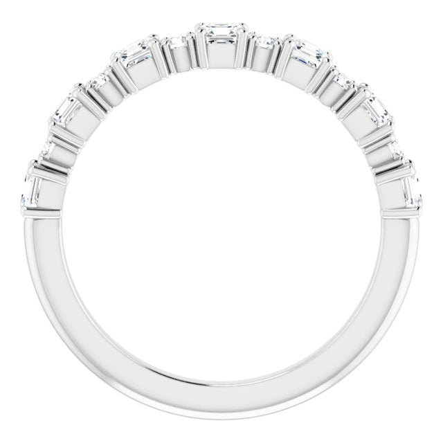 14K White 3/4 CTW Diamond Anniversary Band - Balacia