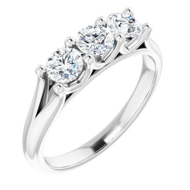 14K White 3/4 CTW Diamond Anniversary Band - Balacia
