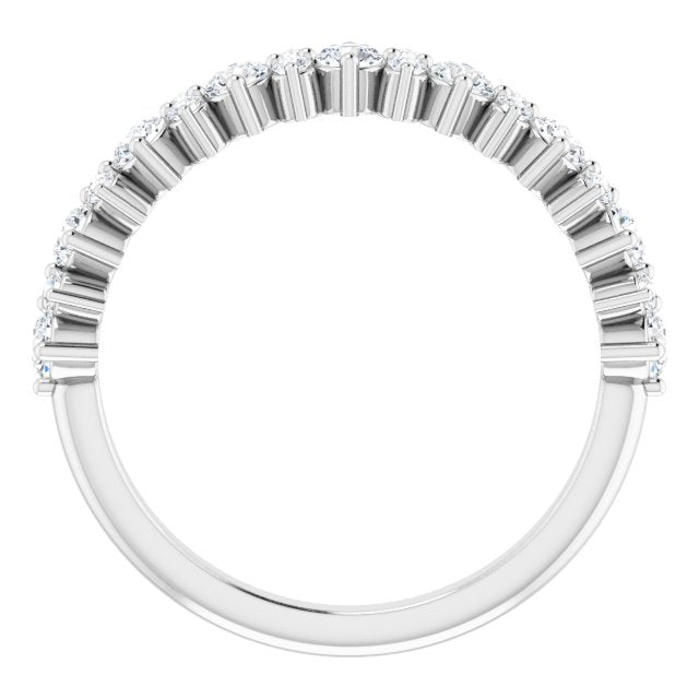 14K White 3/4 CTW Diamond Anniversary Band - Balacia