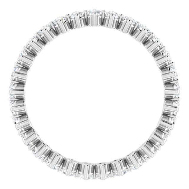 14K White 3/4 CTW Diamond Eternity Band - Balacia