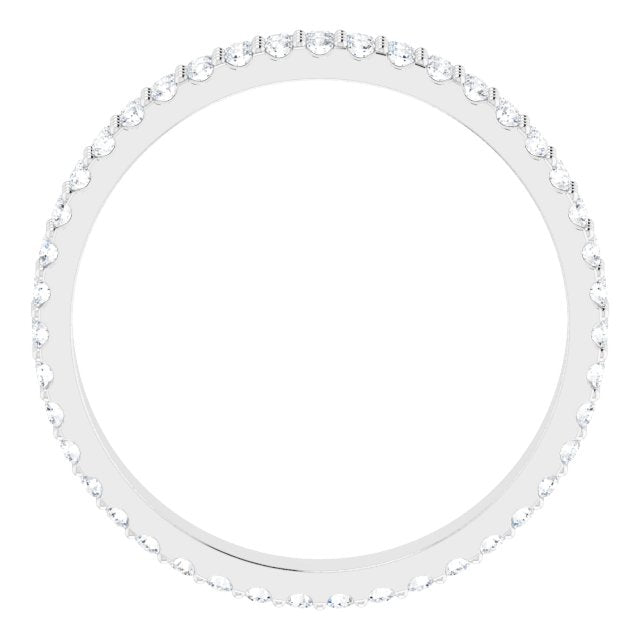 14K White 3/4 CTW Diamond Eternity Band - Balacia
