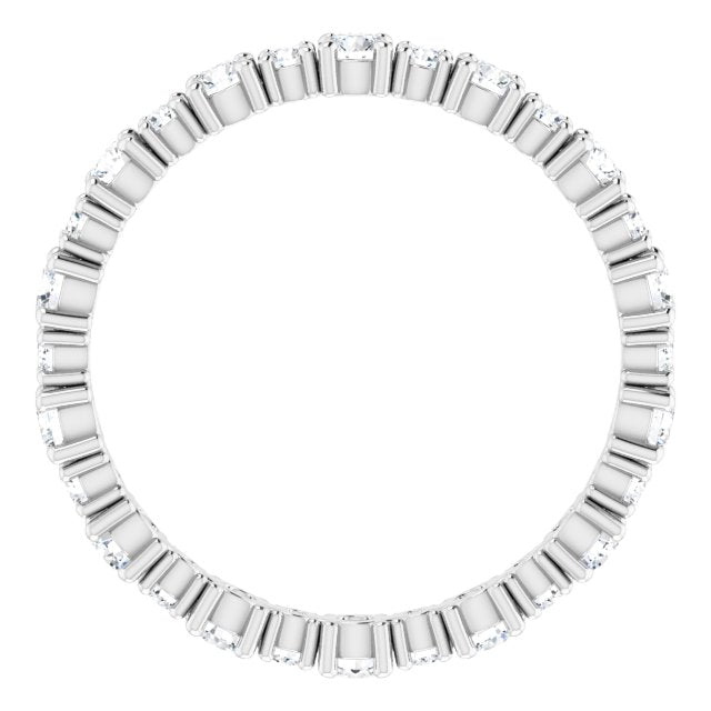 14K White 3/4 CTW Diamond Eternity Band - Balacia